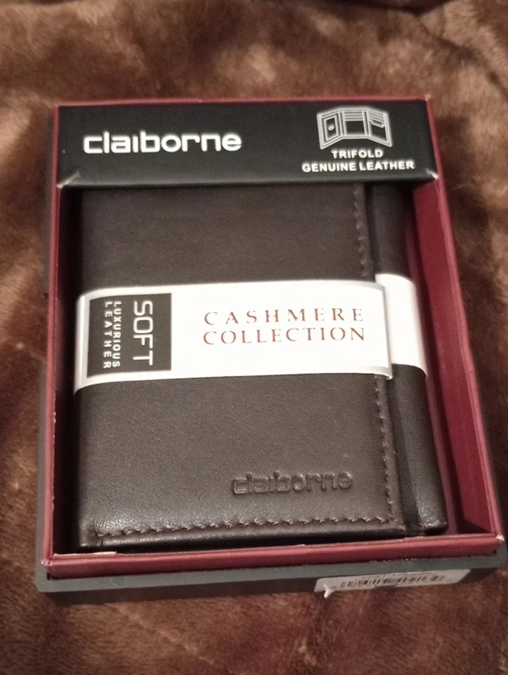 Claiborne Brown Leather Money Clip Wallet